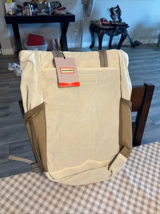 Hunter unisex  Cream & Tan Backpack