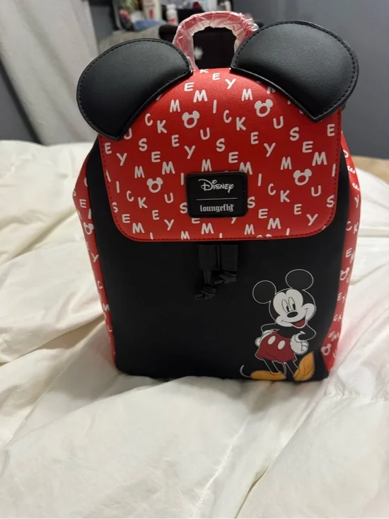 Disney Loungefly Mickey Mouse Mini Backpack - Red & Black