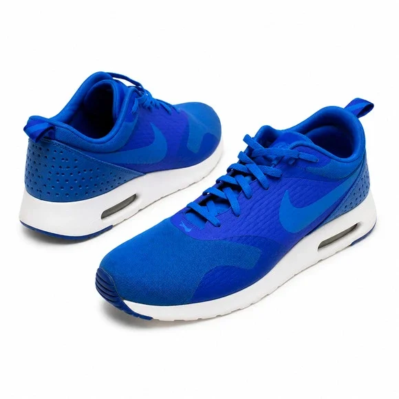 Nike Air Max Thea  Running Shoes Blue Athletic Sneakers White Sole Lace-Up