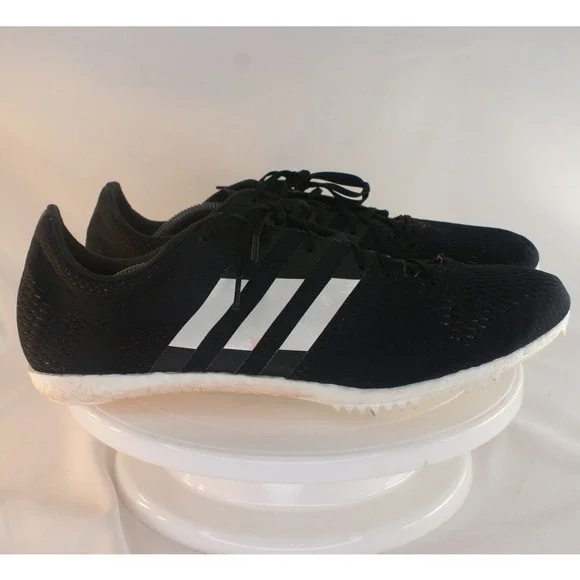 Adidas Adizero Avanti Boost Mens 11 Black White Track Field Spikes CG3831
