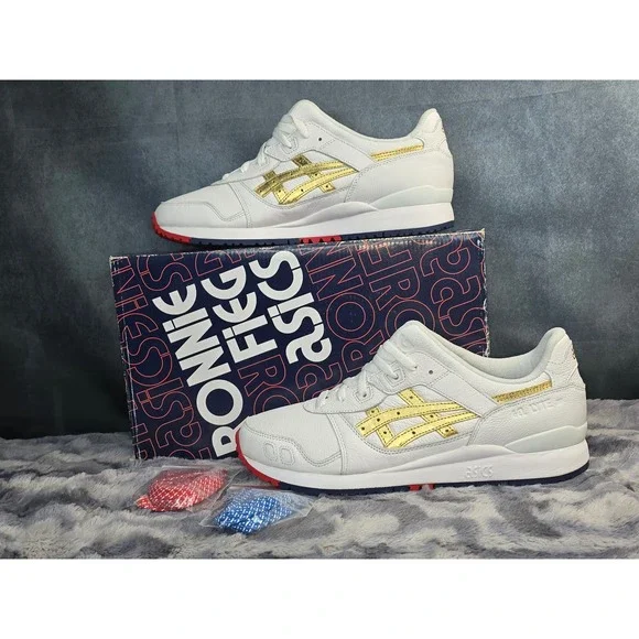 NWB Asics Gel-Lyte III OG Ronnie Fieg White Rich Gold Yoshino Rose Mens 12