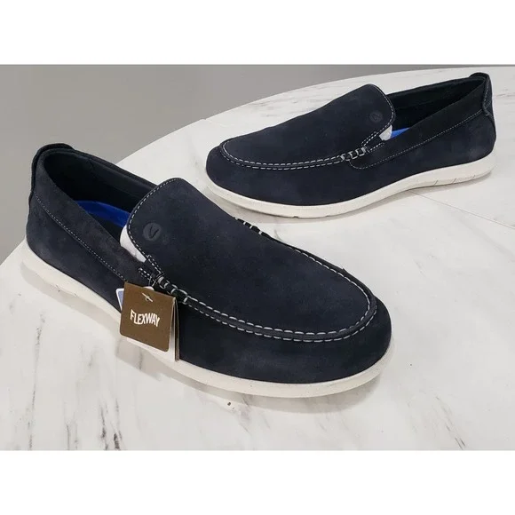 NEW NO BOX - Size 11.5 WIDE CLARKS‎ Men's Flexway Step Light Navy Suede 26176955