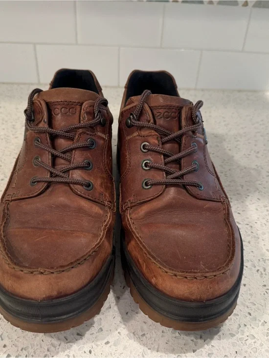 Ecco Men’s Brown Leather Boat Shoes Size 43