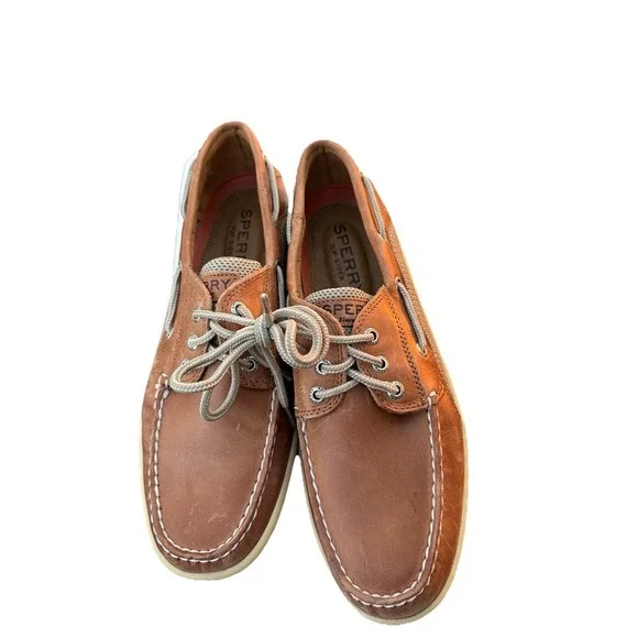 Mens Sperry Top Sider Loafer Boat Shoes Sz 10 Tan Leather‎