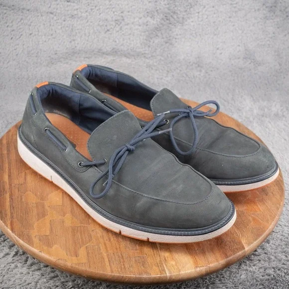 SWIMS Braided‎ Lace Loafer Boat Shoes - SIZE: 11 US - Navy / White