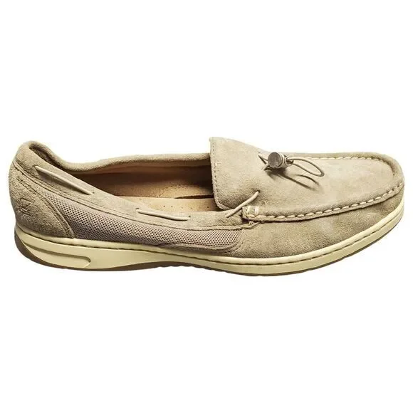 SPERRY Top Spider Nautical‎ Boat Shoes Womens Size 10 Gray Suede Slip On 9453333