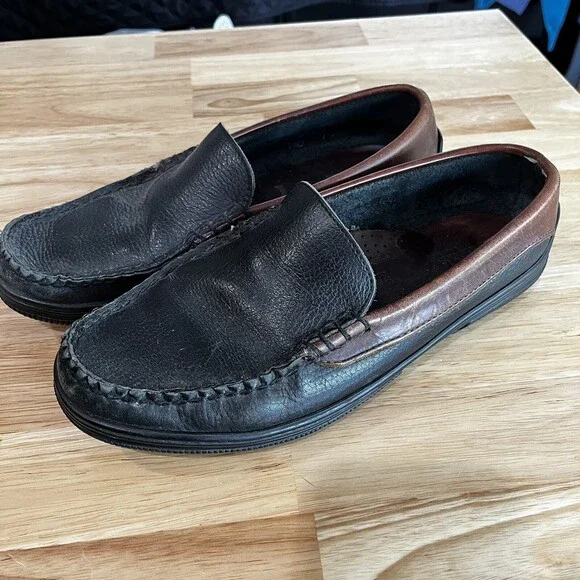 Allen Edmonds Mens‎ Westland Black Brown Leather Loafer 8.5 Casual Classic