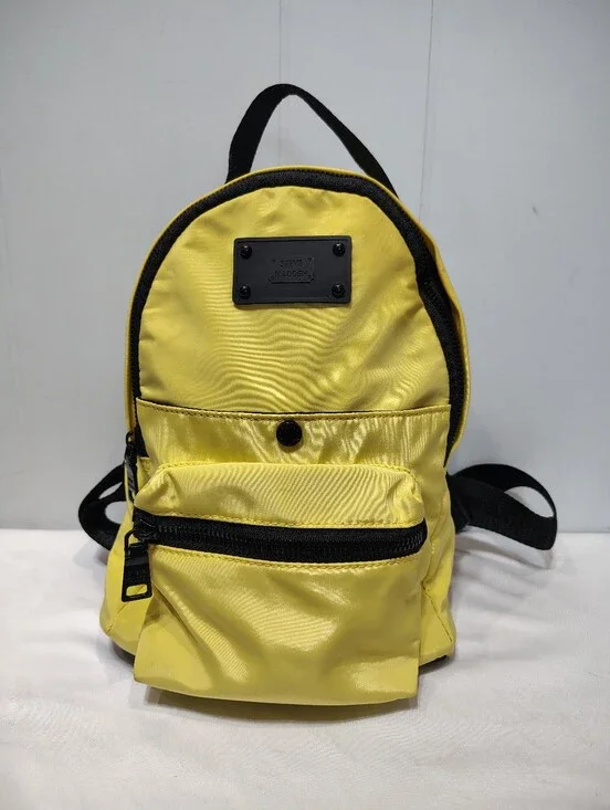 Steve Madden Mini Backpack Neon Pastel Yellow Nylon Sporty Athleisure Travel