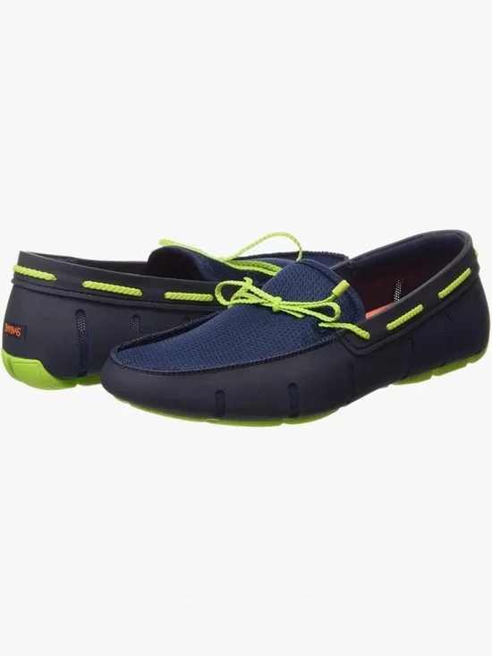 Swims Men’s Braided Lace Loafer Size 14 In Navy/Green