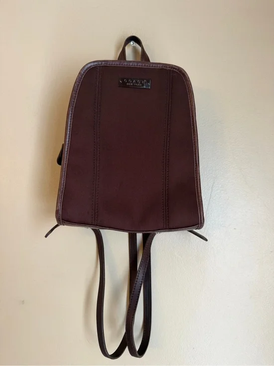 COACH 6215 Vintage Backpack Ziplock Leather Neoprene Jersey  Silver Hang Tag Vtg