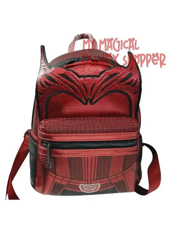 Red Metallic Loungefly Marvel Scarlet Witch Mini Backpack