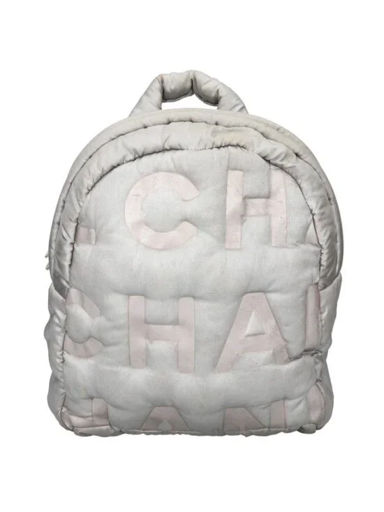 Chanel Doudone Logo Embossed Nylon Backpack