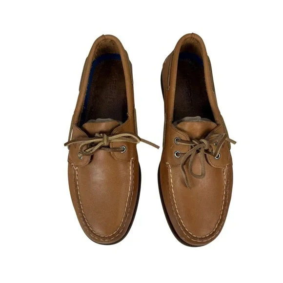 Sperry Authentic Original Boat Shoes Mens 10 XW Extra Wide Sahara Leather 2 Eye