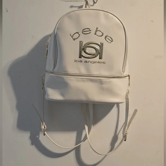 Bebe Cream Backpack with Gold Accents