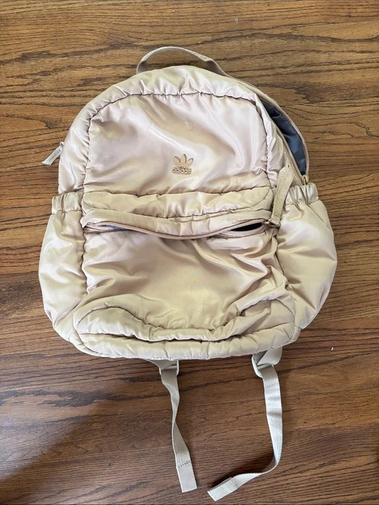 adidas Women's Beige Puffer Mini Backpack