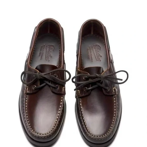 Classic Men’s Brown Leather Boat Shoes