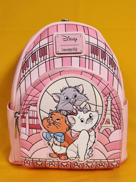 Loungefly Disney The Aristocats Exclusive Stained Glass Marie Mini Backpack NEW