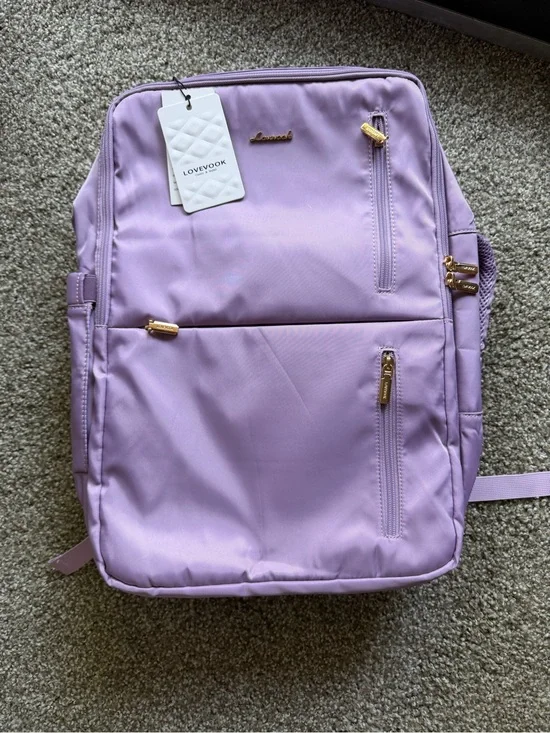 Lovevook Lilac Backpack for Women - Everyday Travel & Work Bag