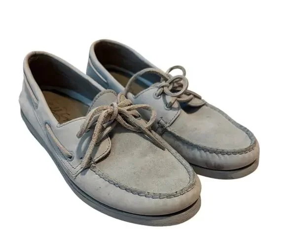 Sperry Gold Cup Authentic Original 2-Eye Boat Shoes Men's 9.5 M Grey STS17112