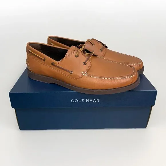 Cole Haan G+ Bowside Boat Shoes Brown Leather Men Size 9.5 Casual Office Slip On