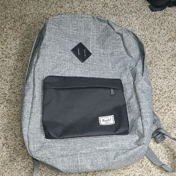 Herschel Supply Company Heathered Gray and Black Backpack