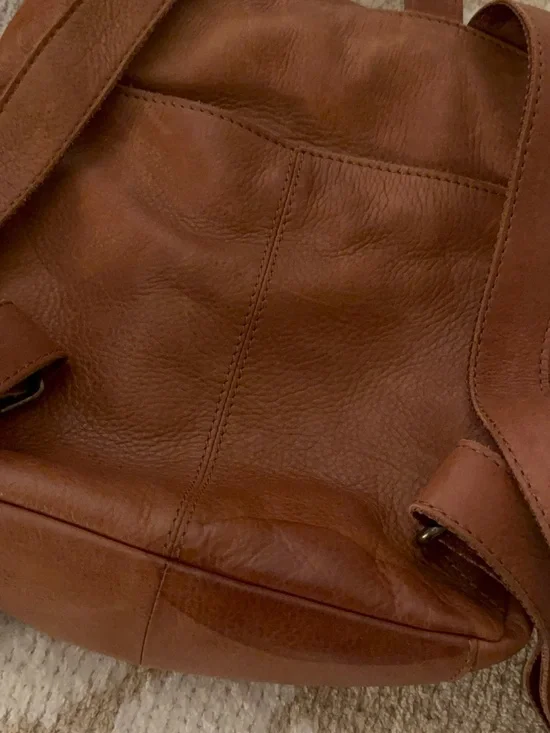 American Leather Backpack in Cognac Brown