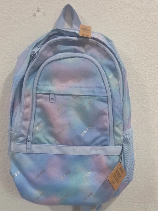 PINK Victoria's Secret Pastel Tie-Dye Backpack - Blue, Pink, Purple