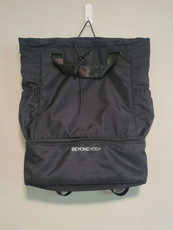 Beyond Yoga Black Drawstring Convertible Backpack