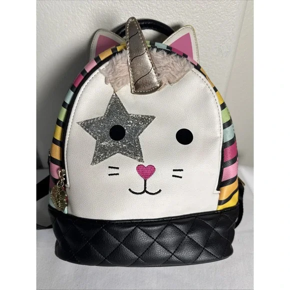 Betsey Johnson Unicorn Cat Mini Backpack‎ Luv Betsey Caticorn Glitter Star