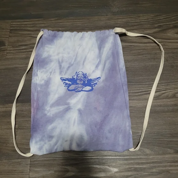 Boys Lie Purple Tie-Dye Drawstring Backpack