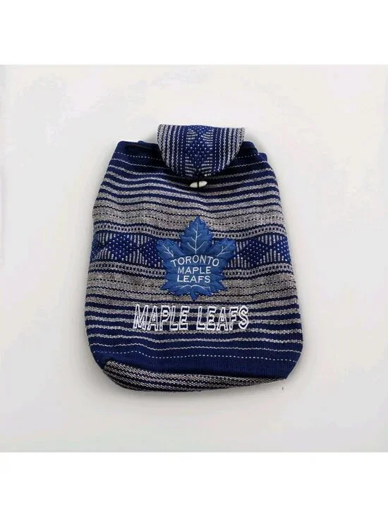 Vintage Toronto Maple Leafs Woven Baja Backpack Rucksack Drawstring Toggle Close