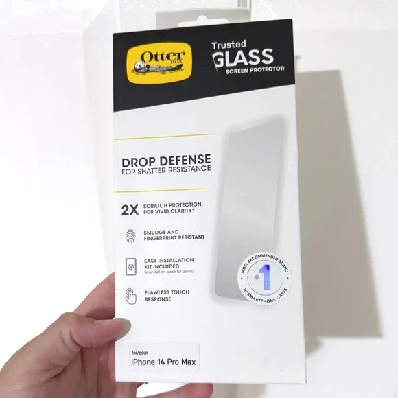OtterBox Trusted Glass Screen Protector for iPhone 14 Pro Max Clear 77-90181