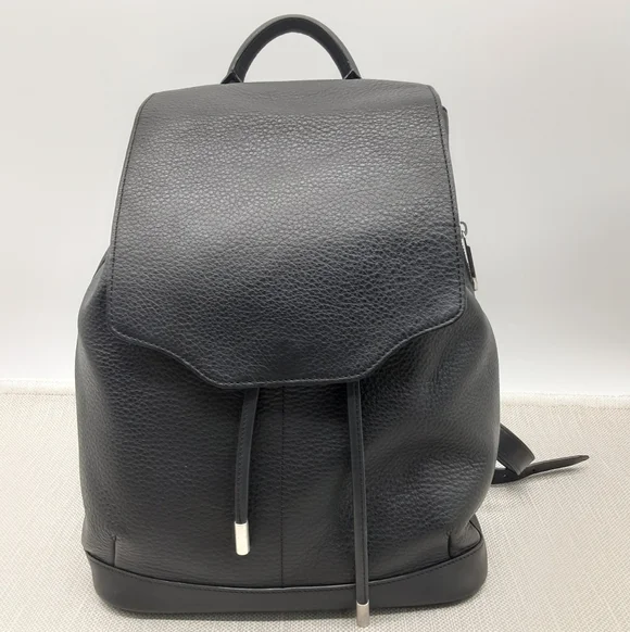 Rag & Bone Mini Pilot Backpack Black Leather Adjustable Strap