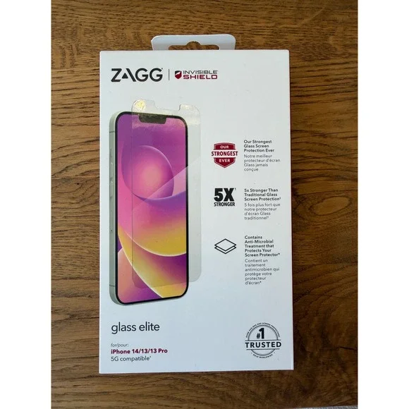 ZAGG InvisibleShield Glass Elite iPhone 14 13 13‎ Pro Screen Protector 200109961