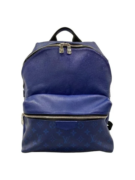 Louis Vuitton Backpack Taigarama Discovery Cobalt Leather Cowhide