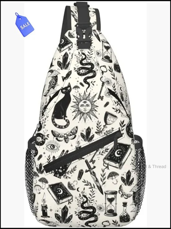 Unisex Sling Backpack Crossbody Chest Bag Hiking Travel Daypack