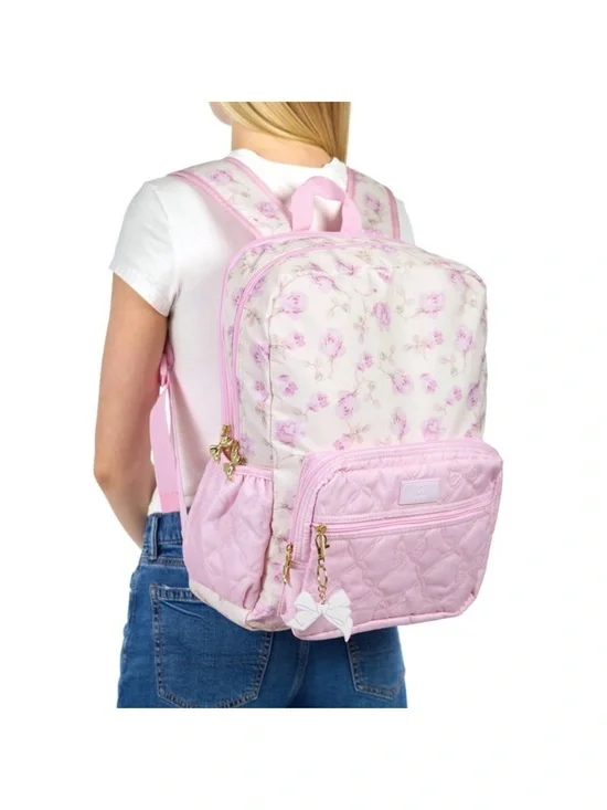 LoveShackFancyxTarget Yoobi Ribbon Rosa Backpack Sterling Dusk NWT