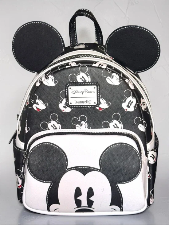 Loungefly Black & White Mickey Mouse Mini Backpack
