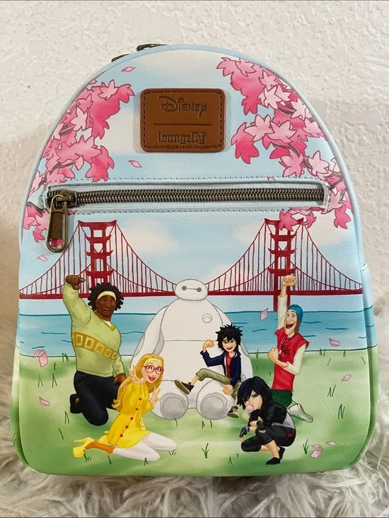 DISNEY LOUNGEFLY Big Hero 6 Group View Mini Backpack Spacious NEW