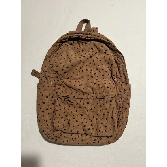 Unbranded Textured Leopard Print Soft Backpack #A105