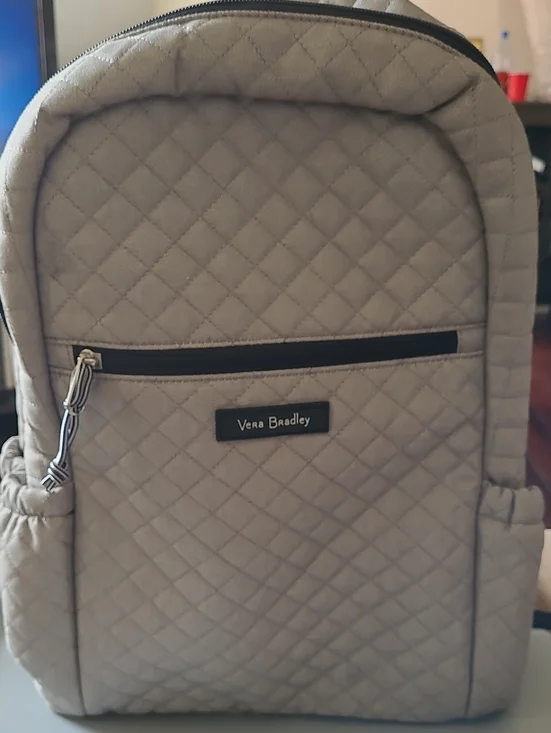 Vera Bradley Gray Quilted Backpack Bag OS