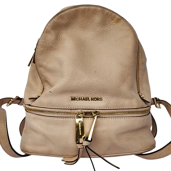 Michael Kors Rhea Zip Medium Size Backpack Soft Pink‎ Leather Blush