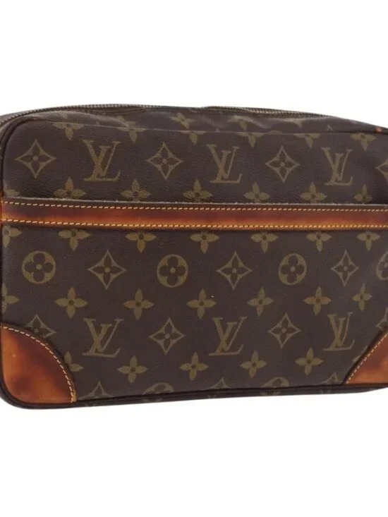 LOUIS VUITTON Monogram Compiegne 28 Clutch Bag M51845 LV Auth 186575