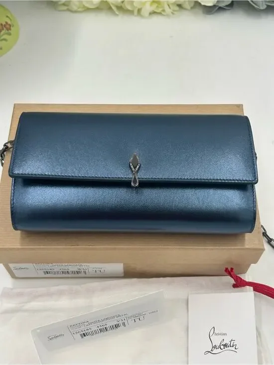 Women's Christian Louboutin Bettina nappa lamb leather wallet on a chain