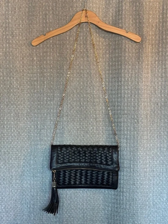 Urban Expressions Vegan Leather Woven Clutch