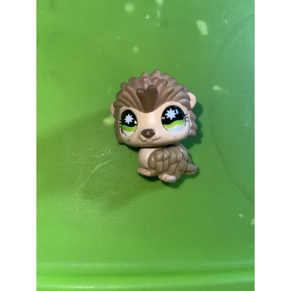 Authentic Littlest Pet Shop LPS Hedgehog Porcupine #485 w/ Green Eyes