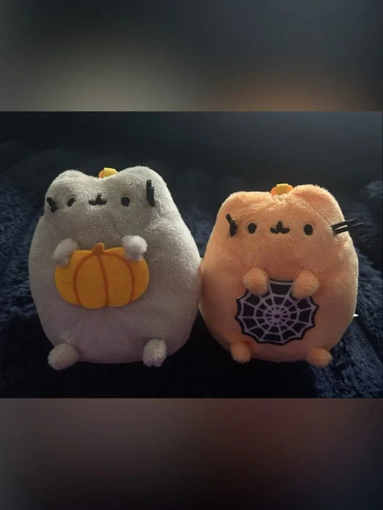 (TRADE ONLY) DO NOT BUY Pusheen Halloween Plush Pair - Orange and Light Gray