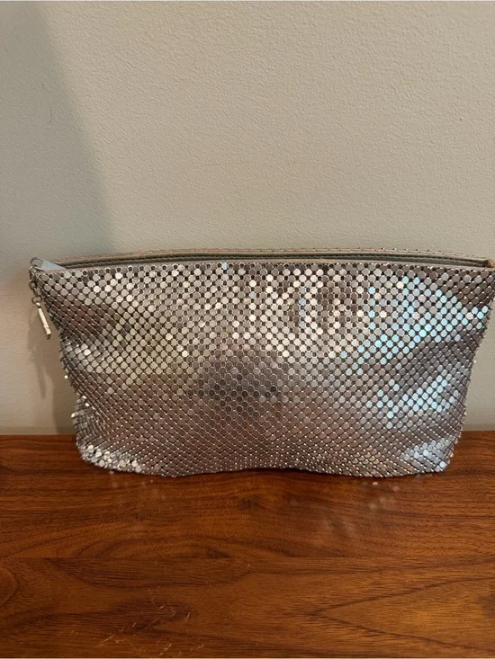 Whiting & Davis Vintage Silver Mesh Clutch Pouch