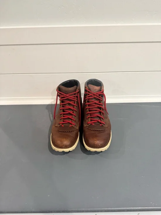 Danner Brown Leather Hiking Boots with Red Laces