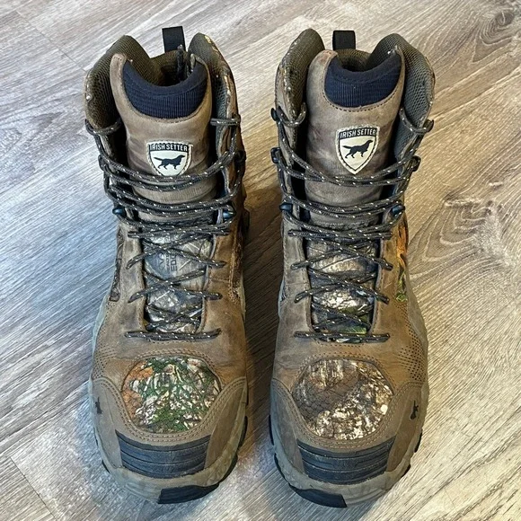 Irish Setter Vaprtrek 2831 Mens Hunting Boots Camo Waterproof 10.5 Realtree Edge